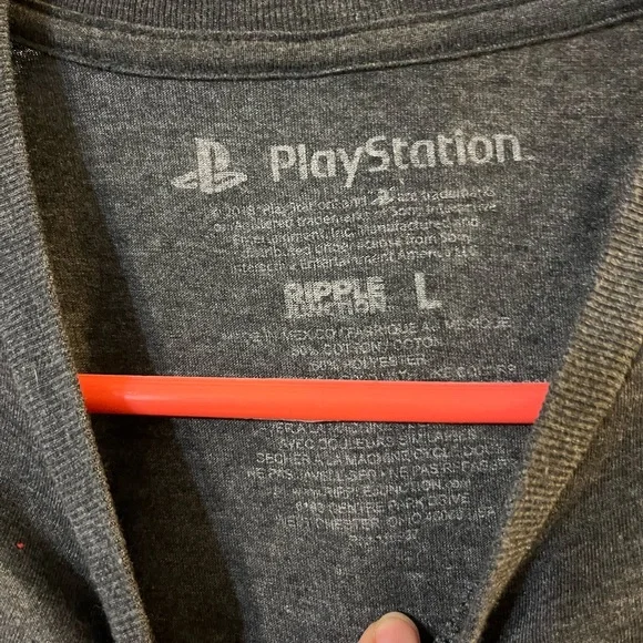 Mens PlayStation t shirt dark gray heather size Large - Picture 2 of 3